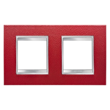 Gewiss Chorus Rama Lux International 2X2 Modulee H Ruby Leather GW16223PR