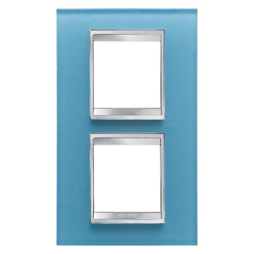 Gewiss Chorus Rama Lux International 2X2 Modulee V.71 Aquamarine Glas GW16224CA
