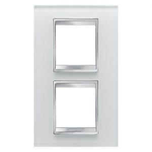Gewiss Chorus Rama Lux International 2X2 Modulee V.71 Ice Glas GW16224CG
