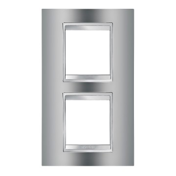 Gewiss Chorus Rama Lux International 2X2 Modulee V 71 Chrome GW16224MC