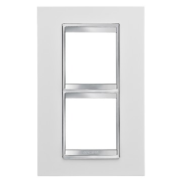 Gewiss Chorus Rama Lux International 2X2 Modulee V 57 Milk Alb GW16225TB