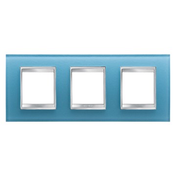 Gewiss Chorus Rama Lux International 2X2X2 Modulee H.Aquamarine Glas GW16226CA