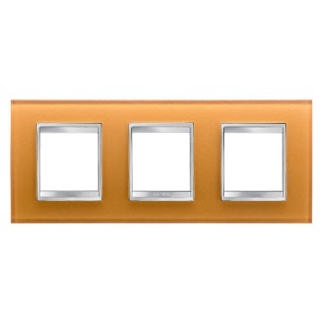 Gewiss Chorus Rama Lux International 2X2X2 Modulee Horiz.Ochre Glass GW16226CO