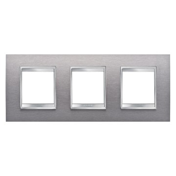 Gewiss Chorus Rama Lux International 2X2X2 Modulee H. Brushed S.Steel GW16226MI