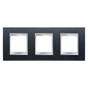 Gewiss Chorus Rama Lux International 2X2X2 Modulee H Black Leather GW16226PN