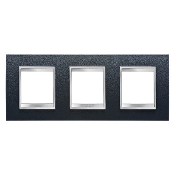 Gewiss Chorus Rama Lux International 2X2X2 Modulee H Black Leather GW16226PN