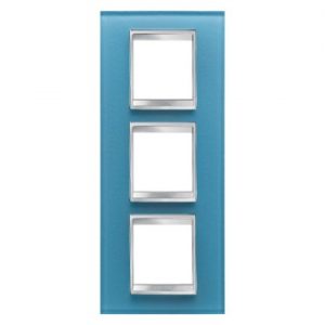 Gewiss Chorus Rama Lux International 2X2X2 Modulee V.Aquamarine Glas GW16227CA