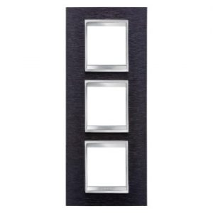 Gewiss Chorus Rama Lux International 2X2X2 Modulee V.Black Aluminium GW16227MA