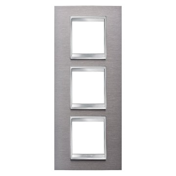 Gewiss Chorus Rama Lux International 2X2X2 Modulee V. Brushed S.Steel GW16227MI