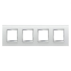 Gewiss Chorus Rama Lux International 2X2X2X2 Modulee Horiz.Ice Glas GW16228CG