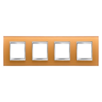 Gewiss Chorus Rama Lux International 2X2X2X2 Modulee Horiz.Ochre Glas GW16228CO