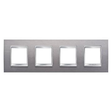Gewiss Chorus Rama Lux International 2X2X2X2 Modulee H.Brushed S.Steel GW16228MI