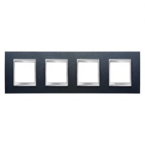 Gewiss Chorus Rama Lux International 2X2X2X2 Modulee H Black Leather GW16228PN