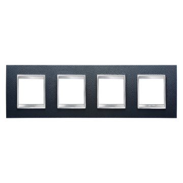Gewiss Chorus Rama Lux International 2X2X2X2 Modulee H Black Leather GW16228PN