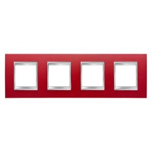 Gewiss Chorus Rama Lux International 2X2X2X2 Modulee H Ruby Leather GW16228PR