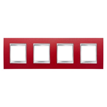 Gewiss Chorus Rama Lux International 2X2X2X2 Modulee H Ruby Leather GW16228PR