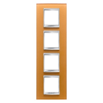 Gewiss Chorus Rama Lux International 2X2X2X2 Modulee Ver.Ochre Glass GW16229CO