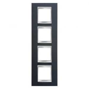 Gewiss Chorus Rama Lux International 2X2X2X2 Modulee V Black Leather GW16229PN