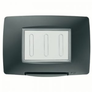 Gewiss Chorus Rama Aparataj 3-Module Ip55 Black GW16703TN