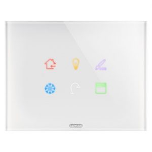 Gewiss Chorus Ice Touch Knx Rama With Int. Symbols Wh GW16946CB