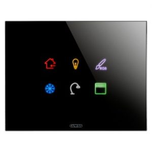 Gewiss Chorus Ice Touch Knx Rama With Int. Symbols Bk GW16946CN