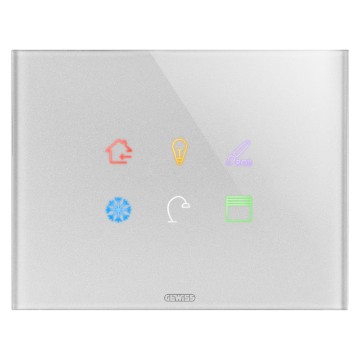 Gewiss Chorus Ice Touch Knx Rama With Int. Symbols Ti GW16946CT