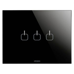 Gewiss Chorus Ice Touch Rama 3P Black 3 Symb GW16953CN