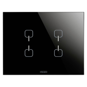 Gewiss Chorus Ice Touch Knx Rama Black 4 Symb GW16964CN