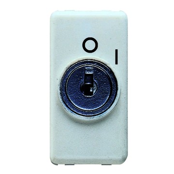 Gewiss System Key-Operated Switch-2P 10A Sy/Wt GW20005