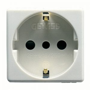 Gewiss System 16A 2P+E Italian/German S.-Outlet Sy/Wt GW20205