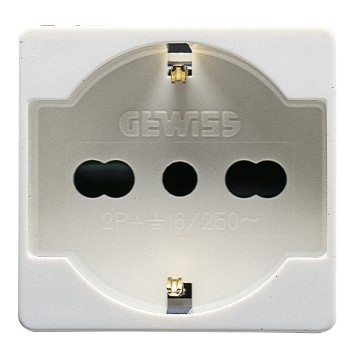 Gewiss System 16A 2P+E D.A. Ital./Ger S.-Out. Sy/Wt GW20246