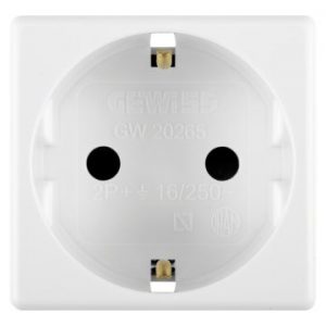 Gewiss System 2P+E 16A German Std S.-Outlet Sy/Wt GW20265