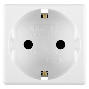 Gewiss System 2P+E 16A German Std S.-Outlet Sy/Wt GW20265