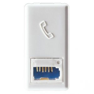 Gewiss System Single 1M British Phone Priza Sy/Wt GW20272