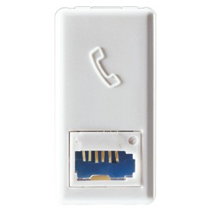 Gewiss System Single 1M British Phone Priza Sy/Wt GW20272