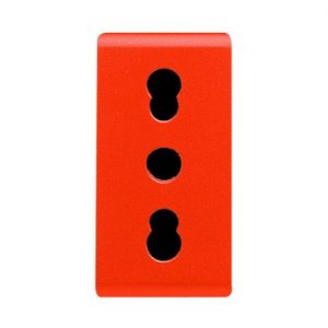 Gewiss System 2P+E 16A Dual Amp Orange Priza-Outlet GW20286