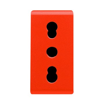 Gewiss System 2P+E 16A Dual Amp Orange Priza-Outlet GW20286