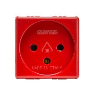 Gewiss System 2P+E 16A Israeli Rosu Priza GW20298