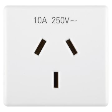 Gewiss System 10A 2P+E Austr.Priza-Outlet Sy/Wt GW20357