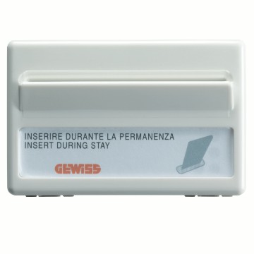 Gewiss System Badge-Operated Mech.Switch 3M Sy/Wt GW20820