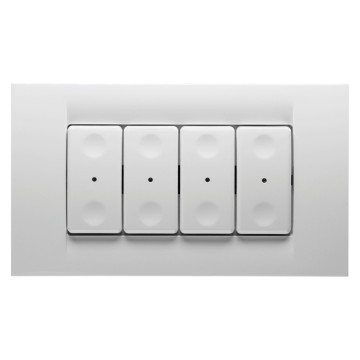 Gewiss System 4-Channel Buton Cu Revenire Panel+Rama S/W/V GW20894