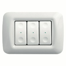 Gewiss System 3-Channel Buton Cu Revenire Panel+Rama S/W/T GW20993