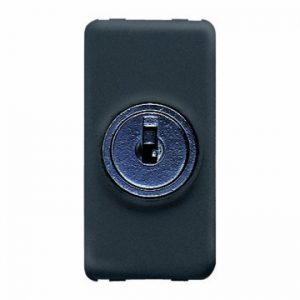 Gewiss System Key-Op.1P 10A 230V Intrerupator Cap Scara Sy/Bk GW21008
