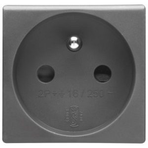 Gewiss System 16A 2P+E Francez Priza Outlet Sy/Bk GW21207
