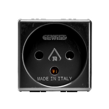 Gewiss System 16A 2P+E Israeli Priza Outlet Sy/Bk GW21220