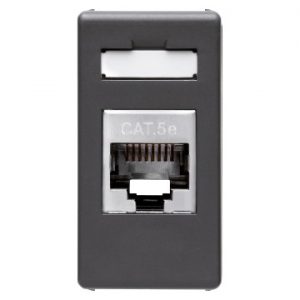 Gewiss System Phone S.-Outlet Rj45 Cat.5E Sy/Bk GW21243