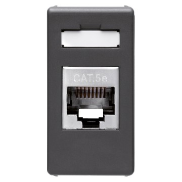 Gewiss System Phone S.-Outlet Rj45 Cat.5E Sy/Bk GW21243