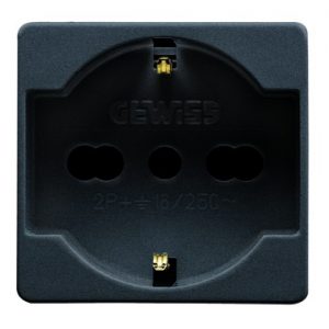 Gewiss System 16A 2P+E D.A.Ital./Unel S.-Out.Sy/Bk GW21246