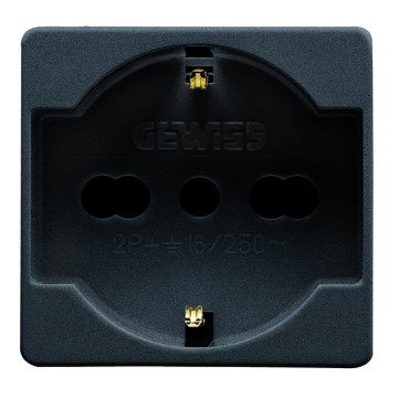 Gewiss System 16A 2P+E D.A.Ital./Unel S.-Out.Sy/Bk GW21246