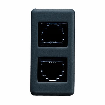 Gewiss System Telephone Jack Dublu Rj11 Sy/Bk GW21252